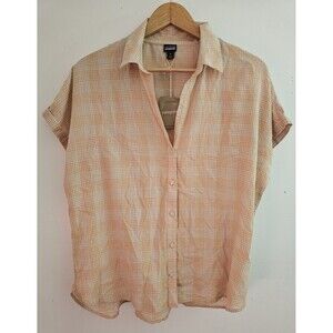 Patagonia Womens Size Medium NWT Lightweight A/C Button Up Shirt Yellow Plaid